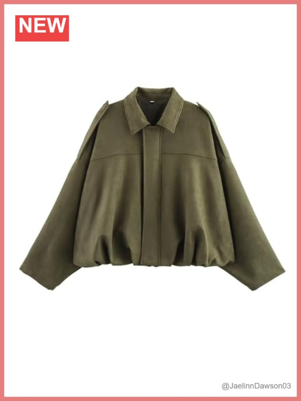 Faux Suede Jacket Women Oversized Zip Up Epaulet Bomber Casual Coat